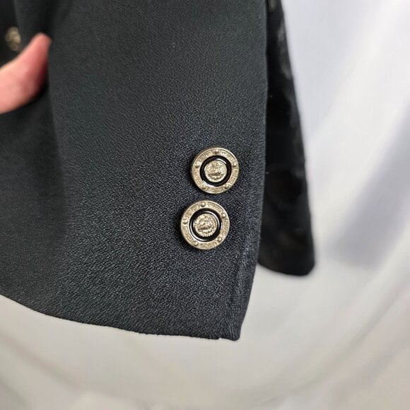 Men's Pronti Collection by Phita Black Jacquard Embellished Blazer Size XL - Picture 11 of 16